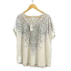 Dress Barn Sunday Women’s Floral Trimmed V Neck